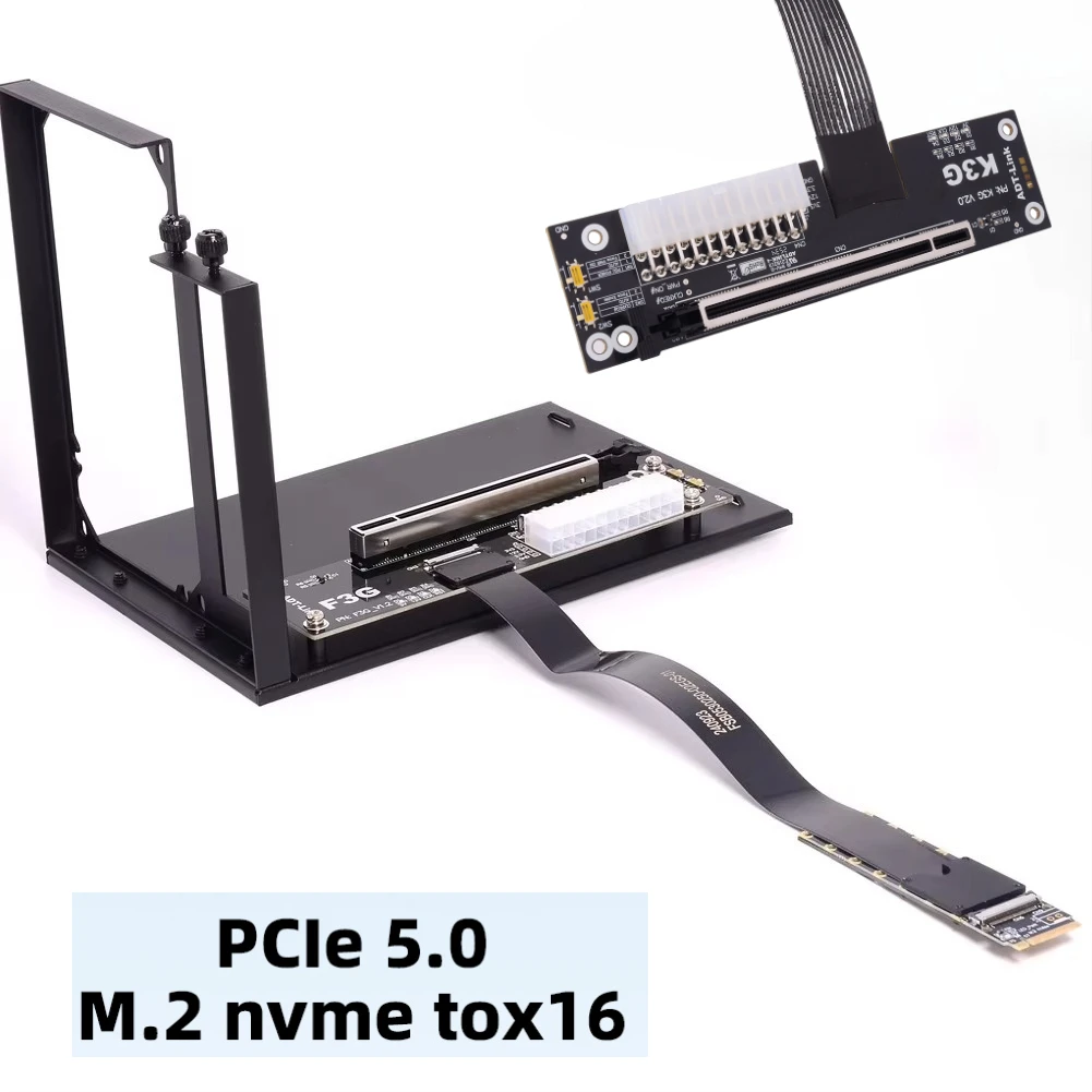 K43SG M.2 NVMe Key M zu PCI-E 5.0 X16 EGPU-Adapterkabel für Notebook ITX/STX Grafikkarte Extern auf M.2 NVMe GPU-Dock Laptop