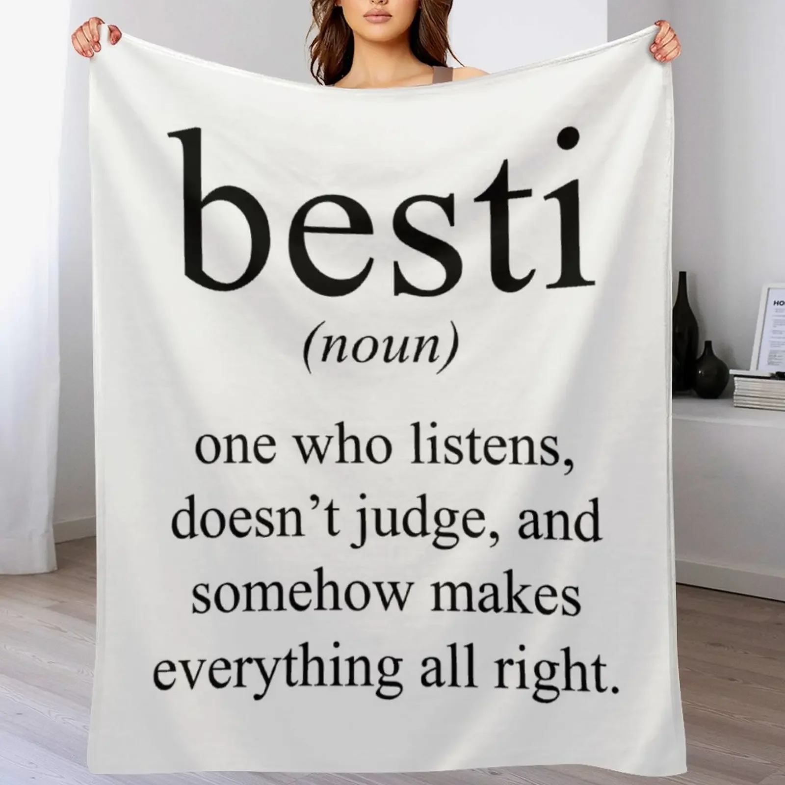 

Besties For 2 Girls Throw Blanket Hairys Fashion Sofas Comforter Heavy Blankets