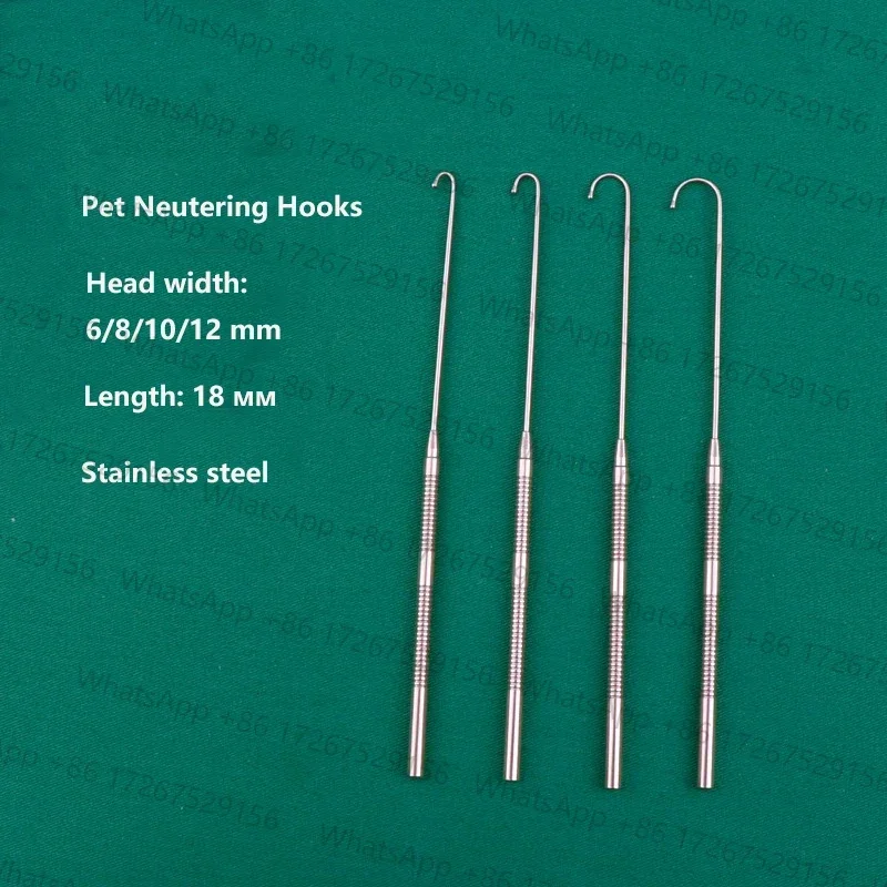 Pet Spay Hook Stainless Steel Material Uterine Spay Pull Hook Animal Surgical Instruments