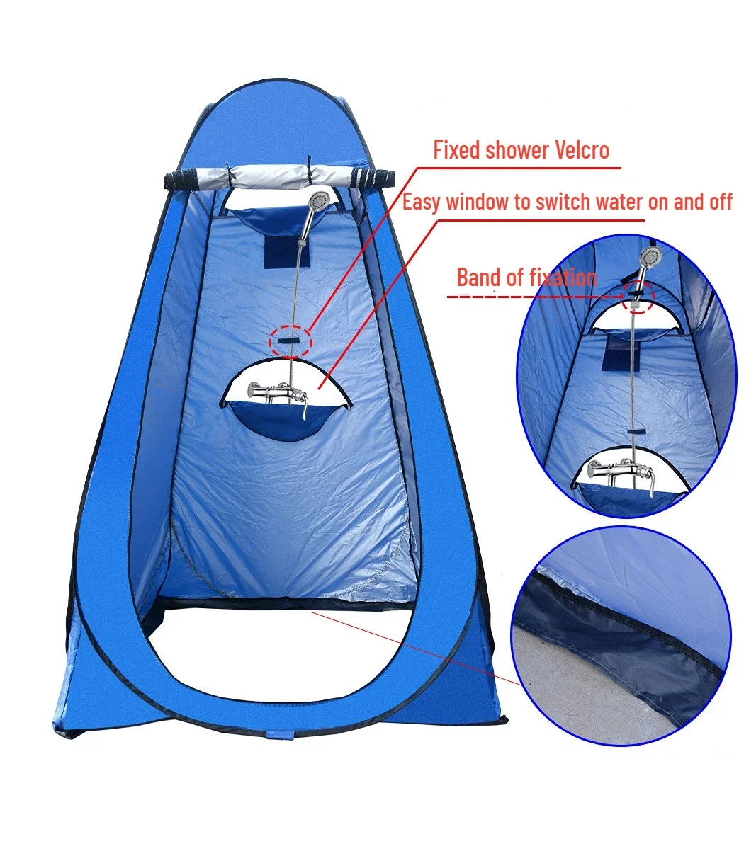 Outdoor Fishing Camping Mobile Tent Fully Automatic Quick Opening Changing Hower Tent Beach Waterproof Sunscreen and Sunshade