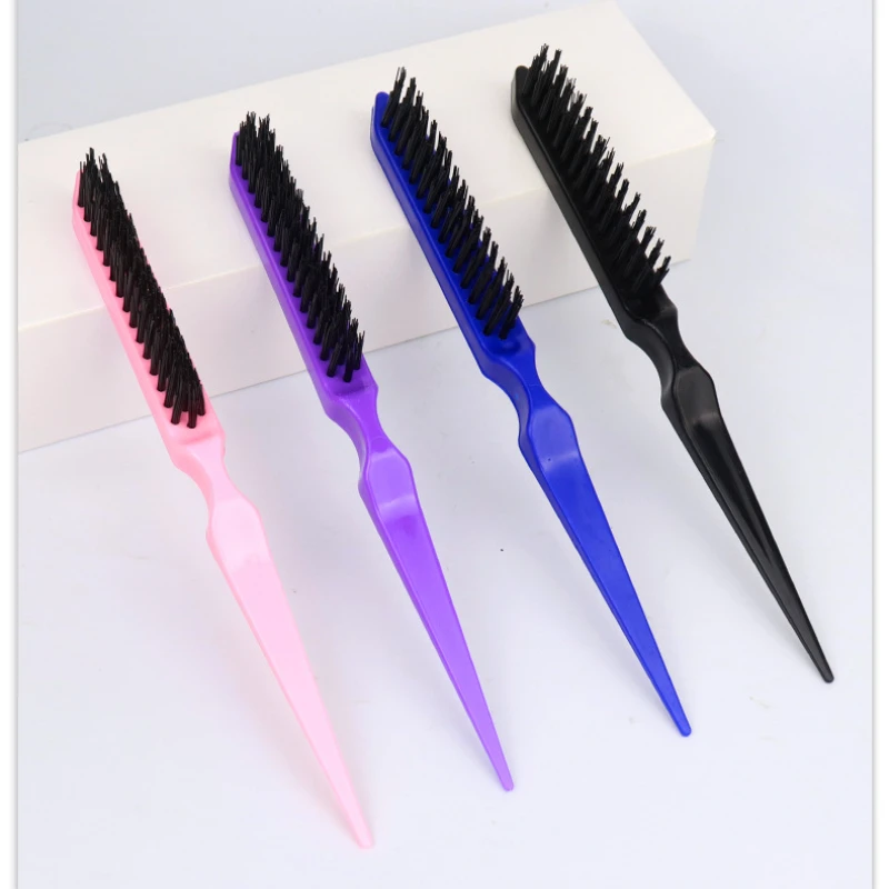 Salon Teasing Back Hair DIY Brushes Boar Bristle Wood Slim Line Comb Hairbrush Extension Hairdressing Professional Styling Tools