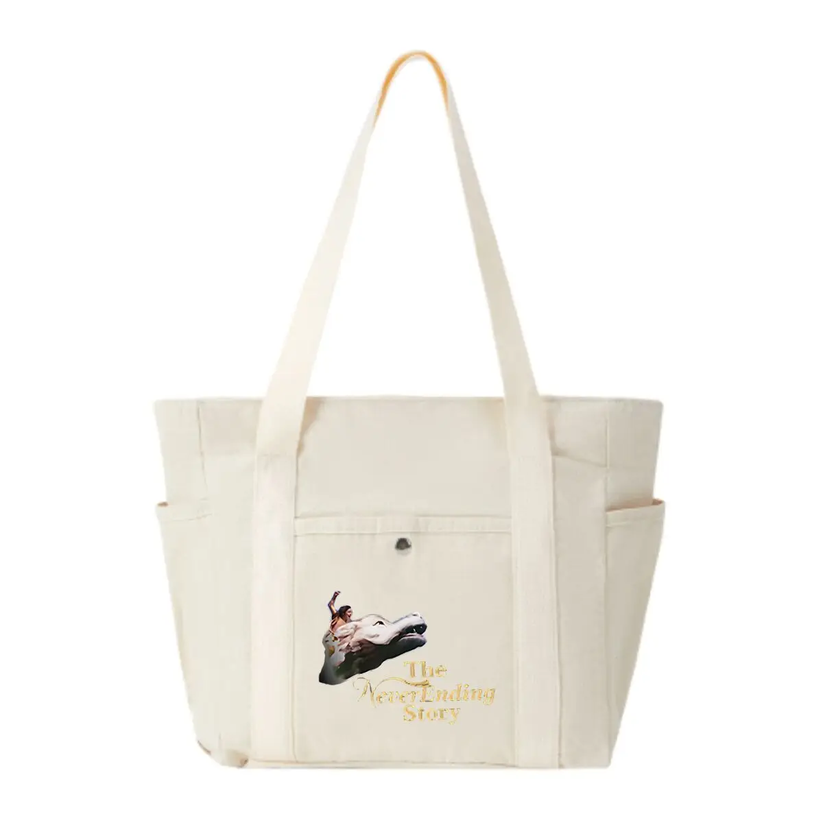 

NeverEnding Story” - Pop Culture Art, Movie Tribute for Nostalgia Fans New Canvas Commuter Handbag Carrying Bags cabas eco bag