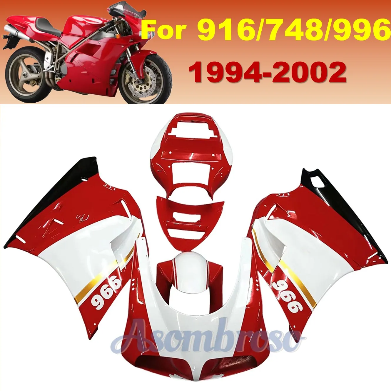 916 996 748 998 Fairings kit For Ducati 1994 1995 1996 1997 1998 1999 2000 2001 2002 Motorcycle ABS Plastic Body Cowl set
