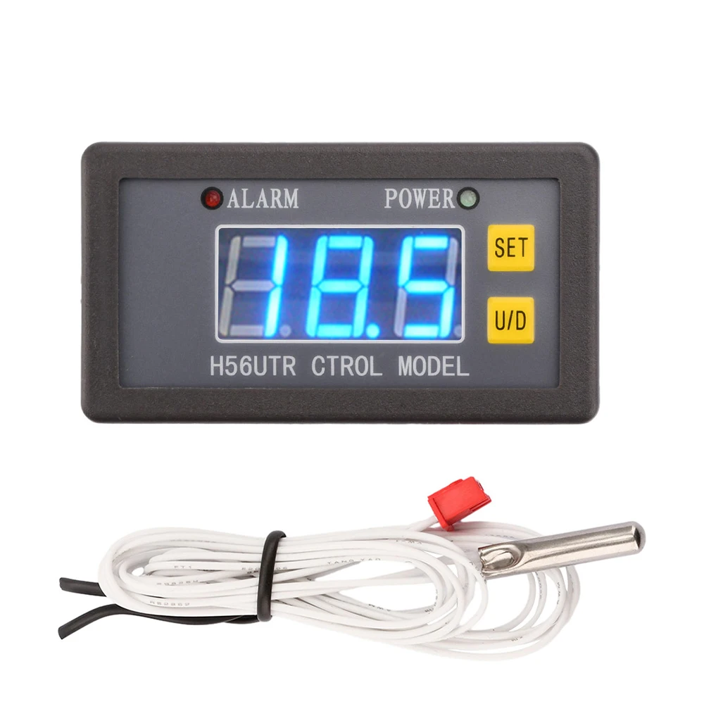 H56TR Mini Digital Temperature Controller AC220V DC12/24V Heating Cooling Centigrade Control Thermostat with NTC Sensor Probe