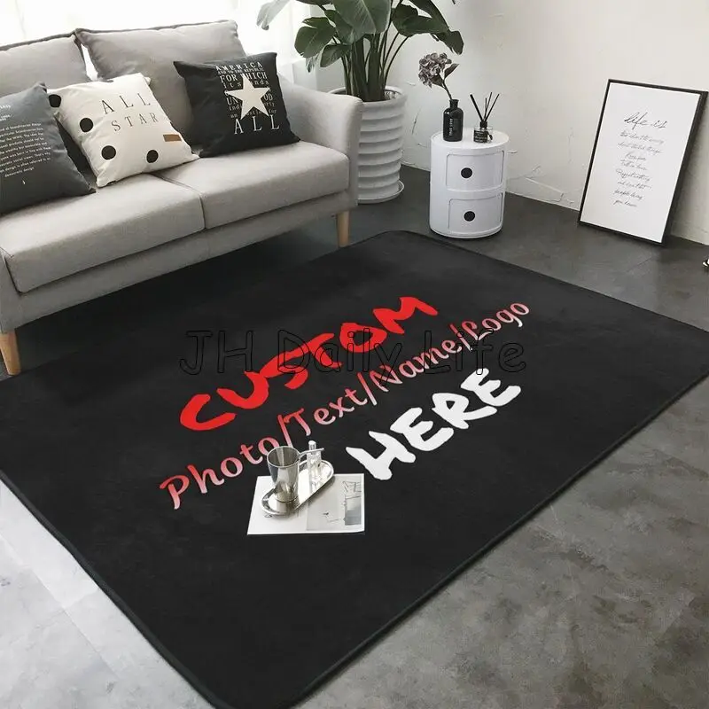 Large Area Rug Personalized Doormat with Your Text Photo Logo Picture Non-Slip Customized Welcome Carpet Door Mats for Entrance