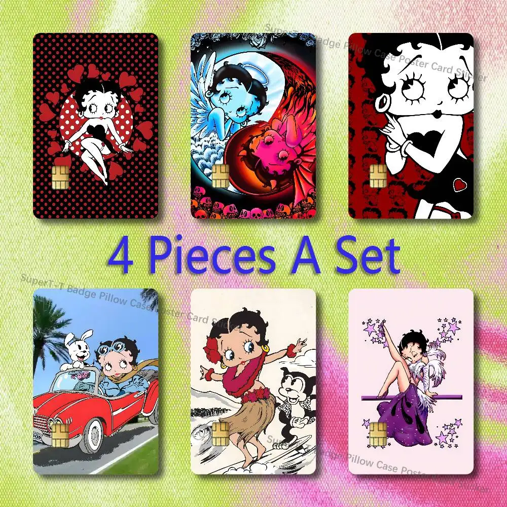 B-Betty Sexy B-Boop Credit Card Skin Stickers for VISA JCB Mastercard and Other IC Bank Card Decoration Protect