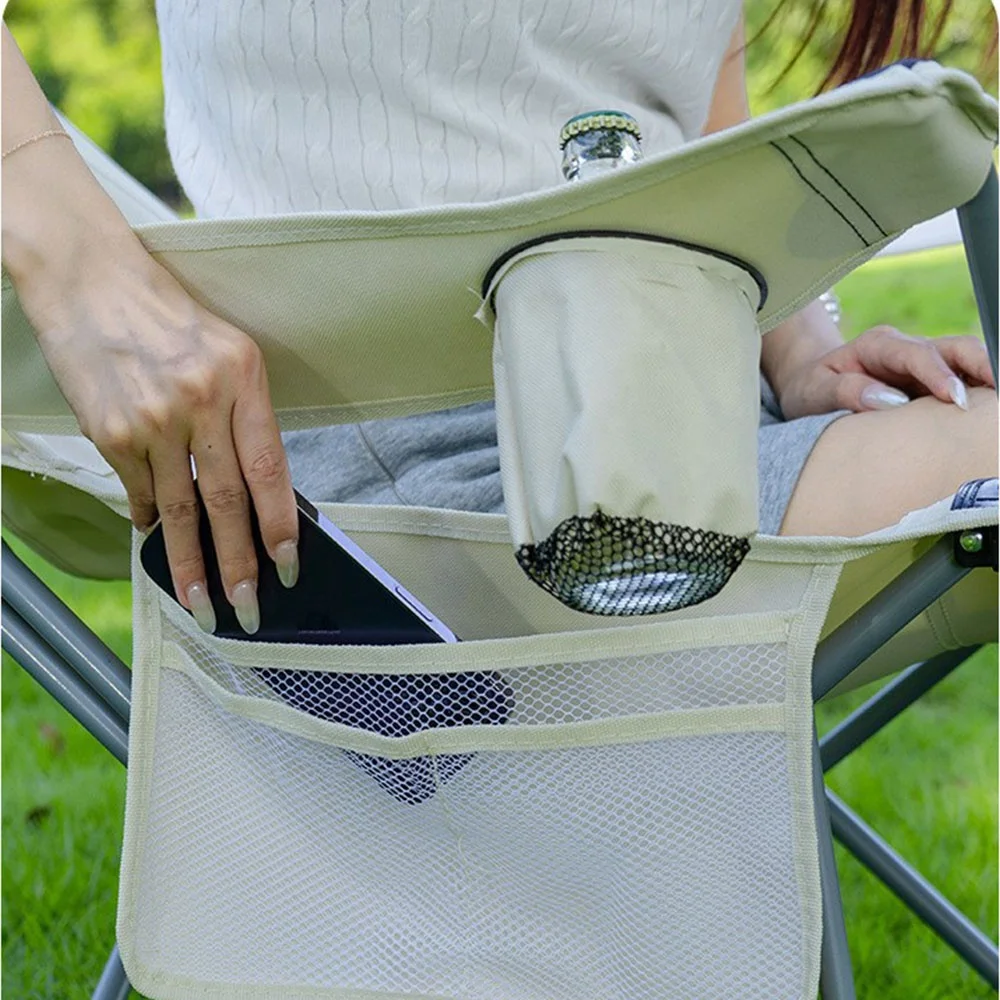 Portable Folding Reclining Chair Lightweight Adjustable Chair for Outdoor Camping Beach Patio Compact Storage view 5