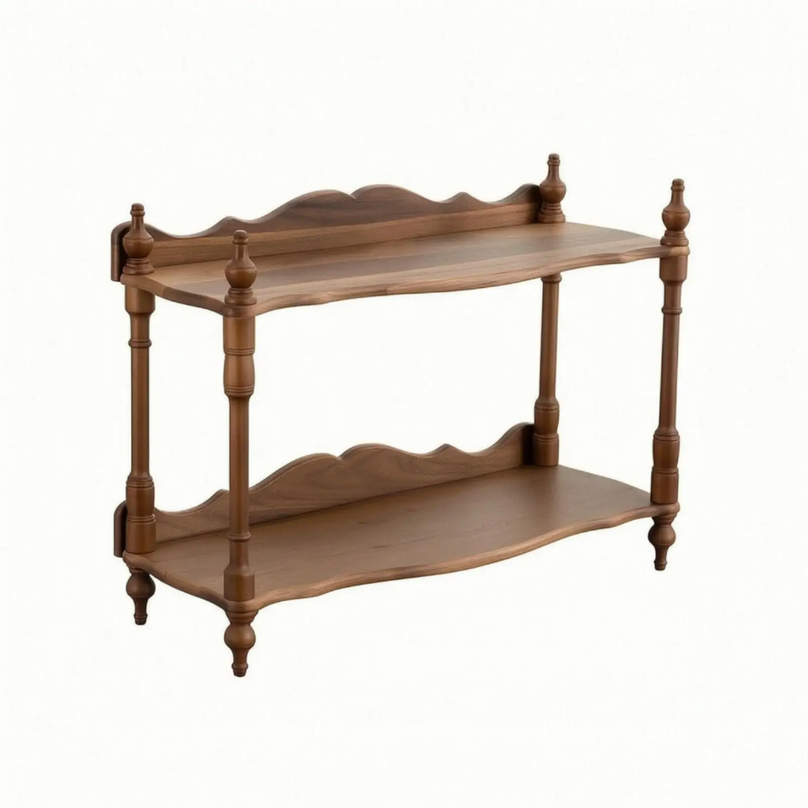 Desktop Wooden Storage Rack No Assembly Required Tabletop Wood Organizer with Edges Raised-Edge Shelving for Restroom Vanity,