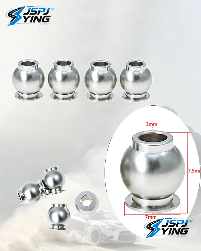 #22016 Low Friction 7mm KingPin Ball Head, RC Suspension Ball Joint Fit Tamiya TA08 TC01 BB01 1/10 RC Touring Car Upgrade Hop-Up