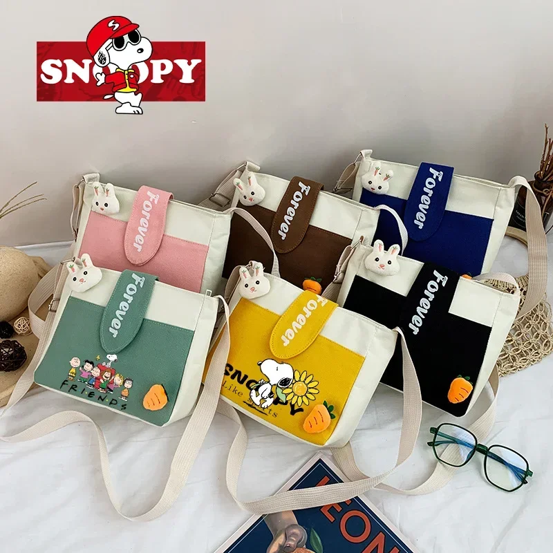 Snoopy Y2K Style Shoulder Bag for Women Kawaii Handbag Crossbody Purse Girls Cute Student Daily Commuter Pack Tote Satchel Gift