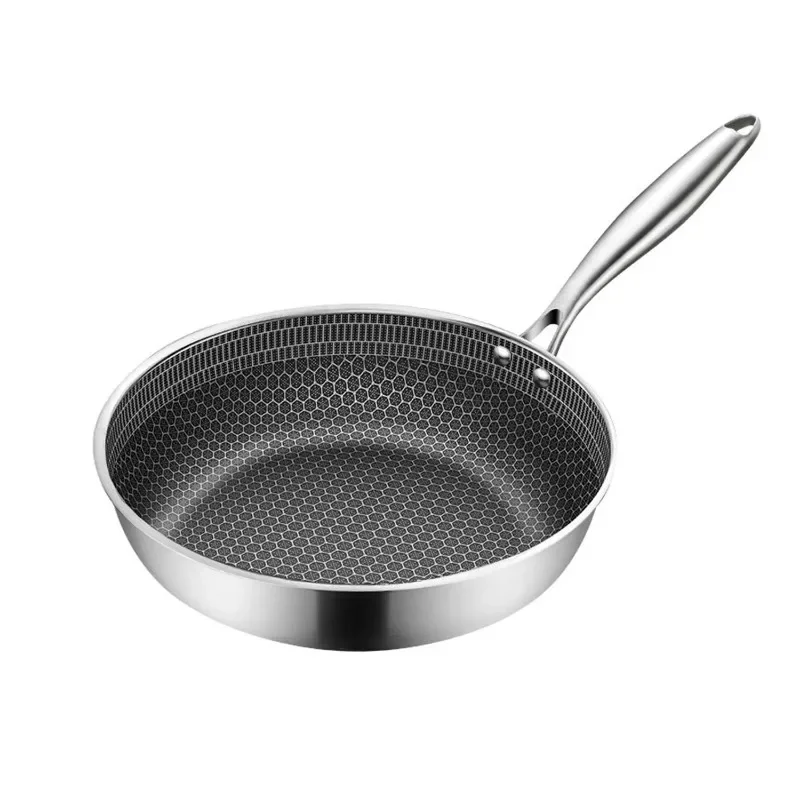 

Schnesland Frying Pans 316 Stainless Steel Skillet Honeycomb Wok Pan Induction Cooker