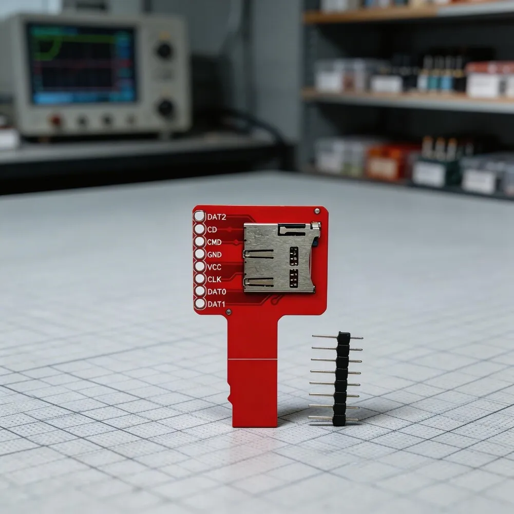 MP3 Storage TF Card Adapter Electronic Projects Red Compact Tf Card Adapter Board Compact Design Pre-assembled