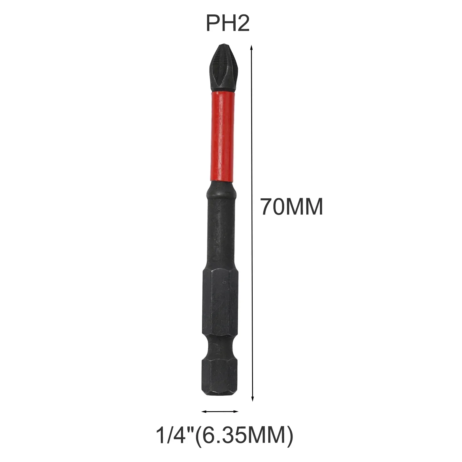 1pc 50/70/90mm Cross Screwdriver Bits 1/4 Inch Hex Shank Magnetic Screwdriver Bit Electric Hexagonal Bit Screwdriver Socket Bit