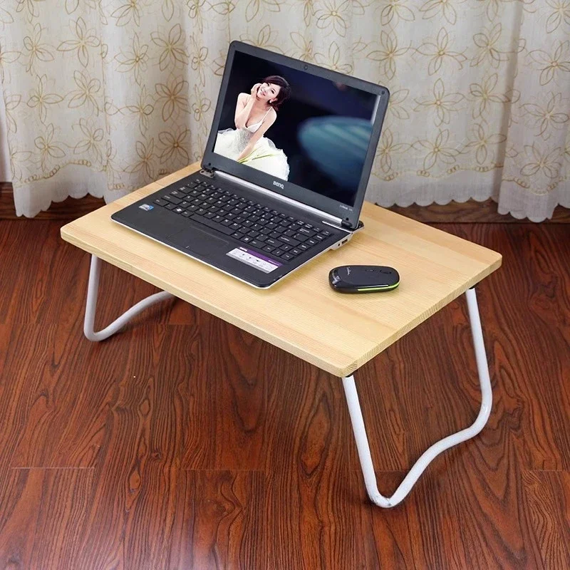 

Modern Leisure bed lazy folding small table high quality solid wood laptop writing game table