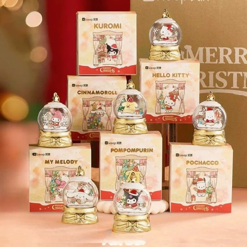 MINISO SANRIO 헬로 키티 쿠로미 마이 멜로디 시나모롤 폼폼푸린 포차코 만화 크리스마스 소원 공 크리스탈 볼 신제품