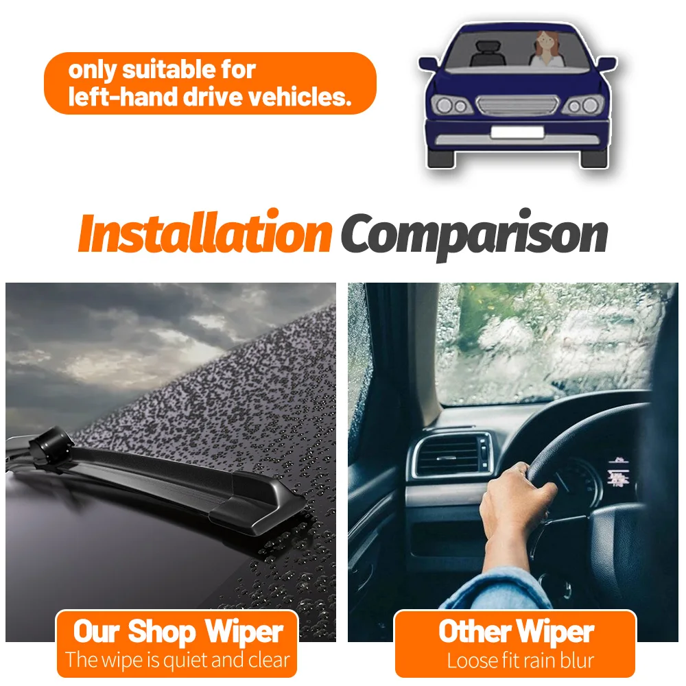 For Nissan X-Trail Qashqai Pathfinder Rogue Versa Teana Altima Maxima Front Windshield Wiper 26