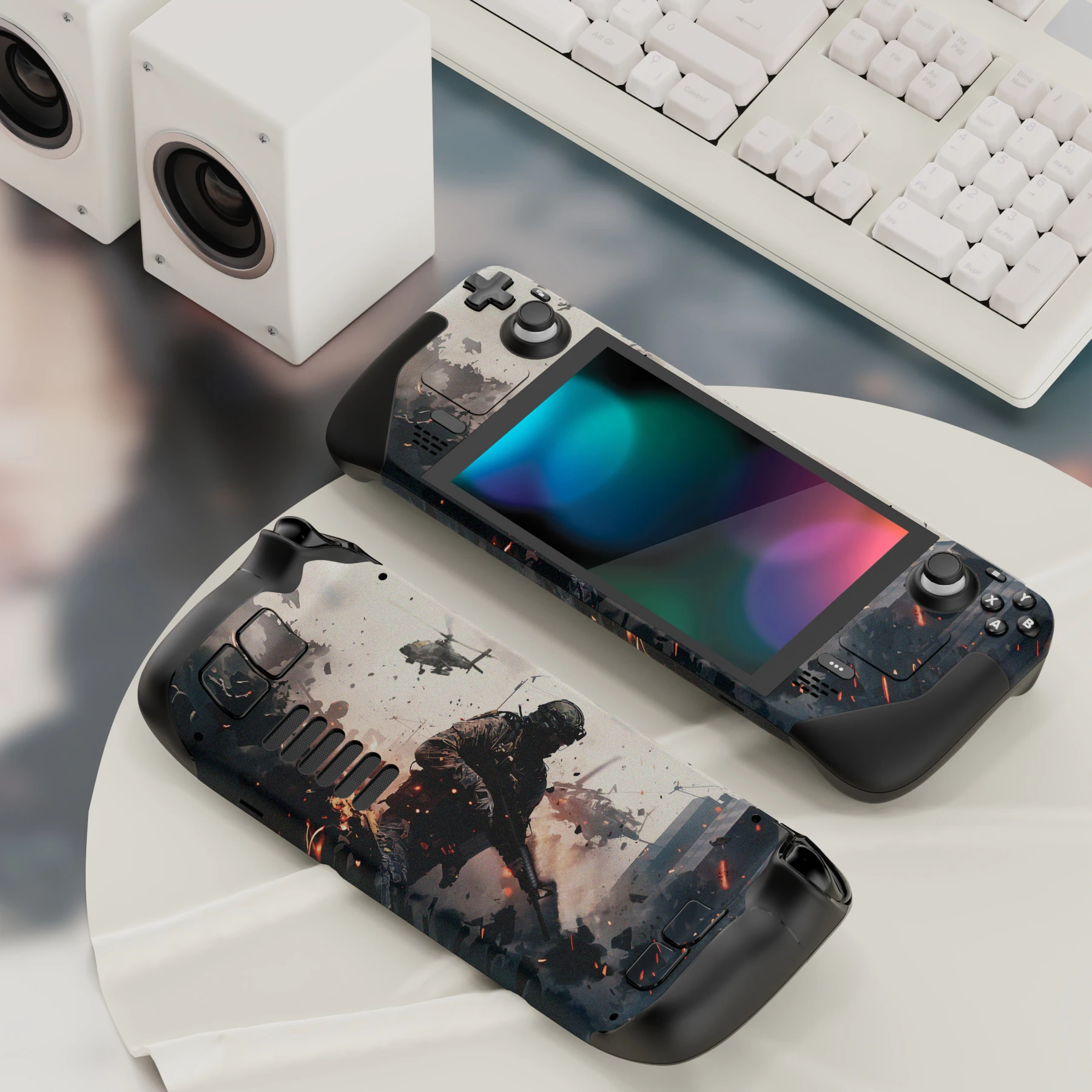 PlayVital-juego completo de calcomanías de piel protectora para Steam Deck LCD y OLED, pegatinas de cubierta de vinilo, Heroic Battle Seires