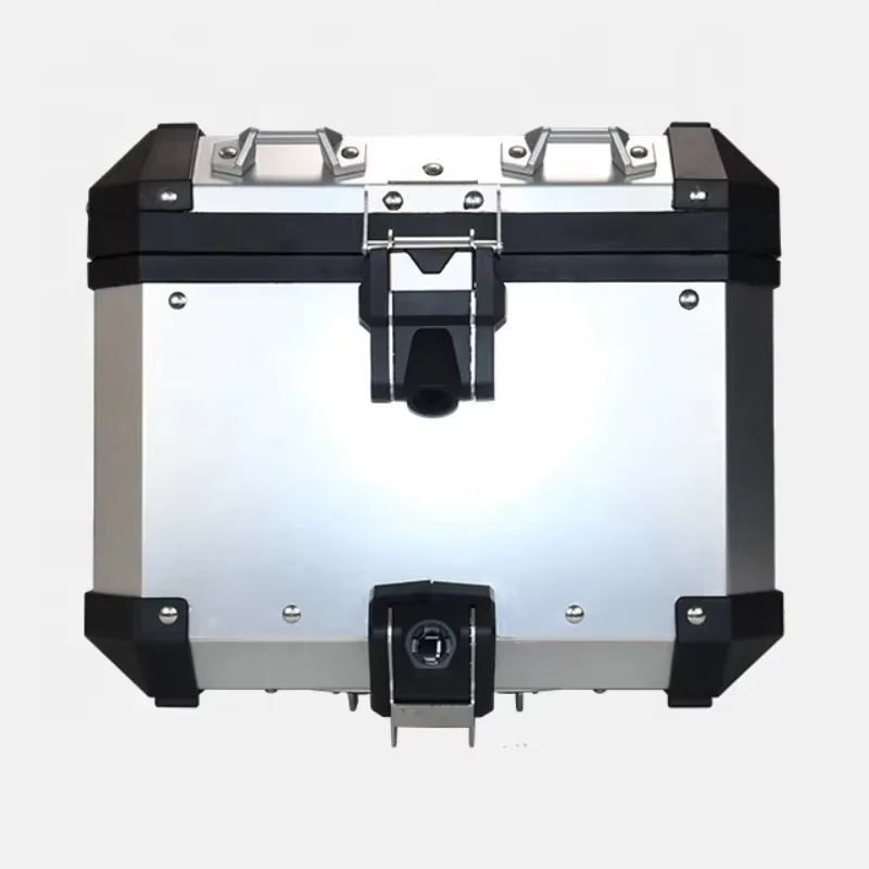 STLF دراجة نارية العادم الجانب صندوق السلة سبائك الألومنيوم ماكسي سكوتر موتور X دراجة نارية حالة الأمتعة الأمتعة ل Ducati الصحراء #5