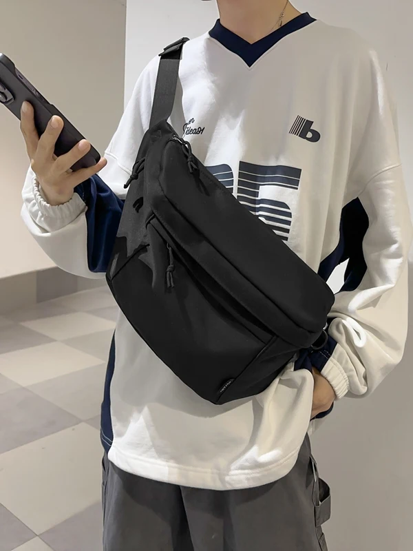 

New 2025 Large Capaci Waterproof Nylon Single oulder Bag Crossbody Bag Cool Chest Bag Casual Bag for Men And Women Bapa
