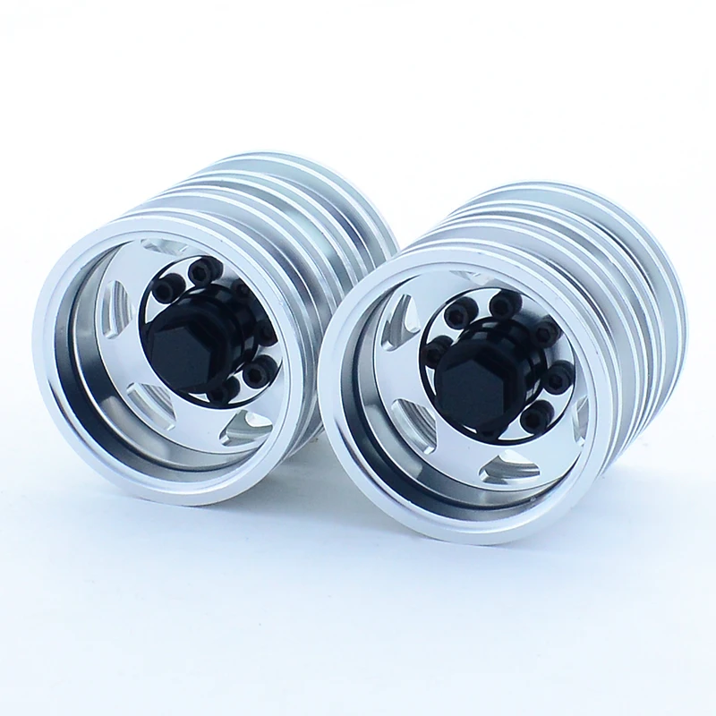 

2pcs 1:14th Scale Metal Upgrade Wheels Hub Rim for Tamiya RC Dump Truck SCANIA 770S R620 VOLVO Arocs MAN TGX Car Accessories