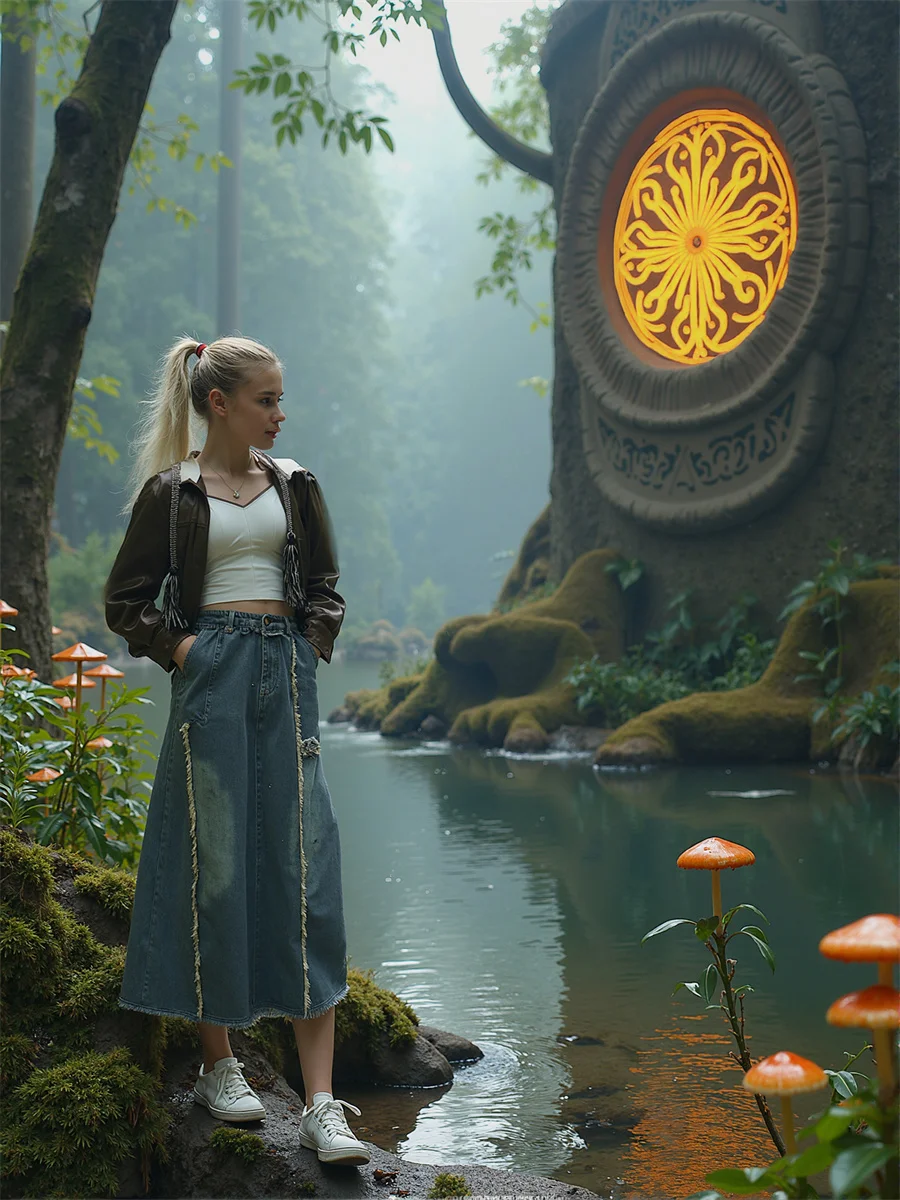 

Джинсовые юбки длиной до щиколотки, женские гофрированные лоскутные юбки на шнуровке, женские художественные детали, современный шикарный многоуровневый удобный милый аппликация