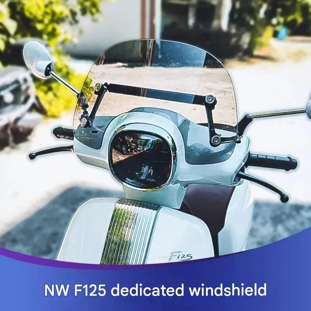 For Honda NWF125 Retro Windshield HD Clear Front Wind Deflector Screen Accesorios Moto Modified Parts NWF 125 Accessories
