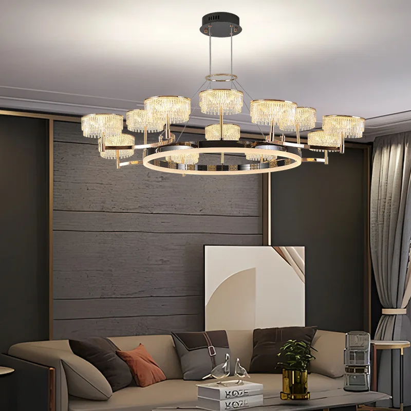 

New hanging light fixtures, living room, lobby, main light, dining room, light luxury, grand atmosphere, household bedroom