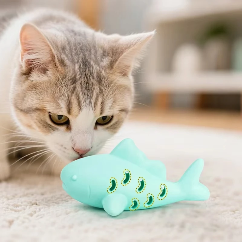 Interactive Bite-resistant Simulated Fish Cat Food Leakage Chew Toy Teeth Grinding Kitten Pet Supplies gallery 3