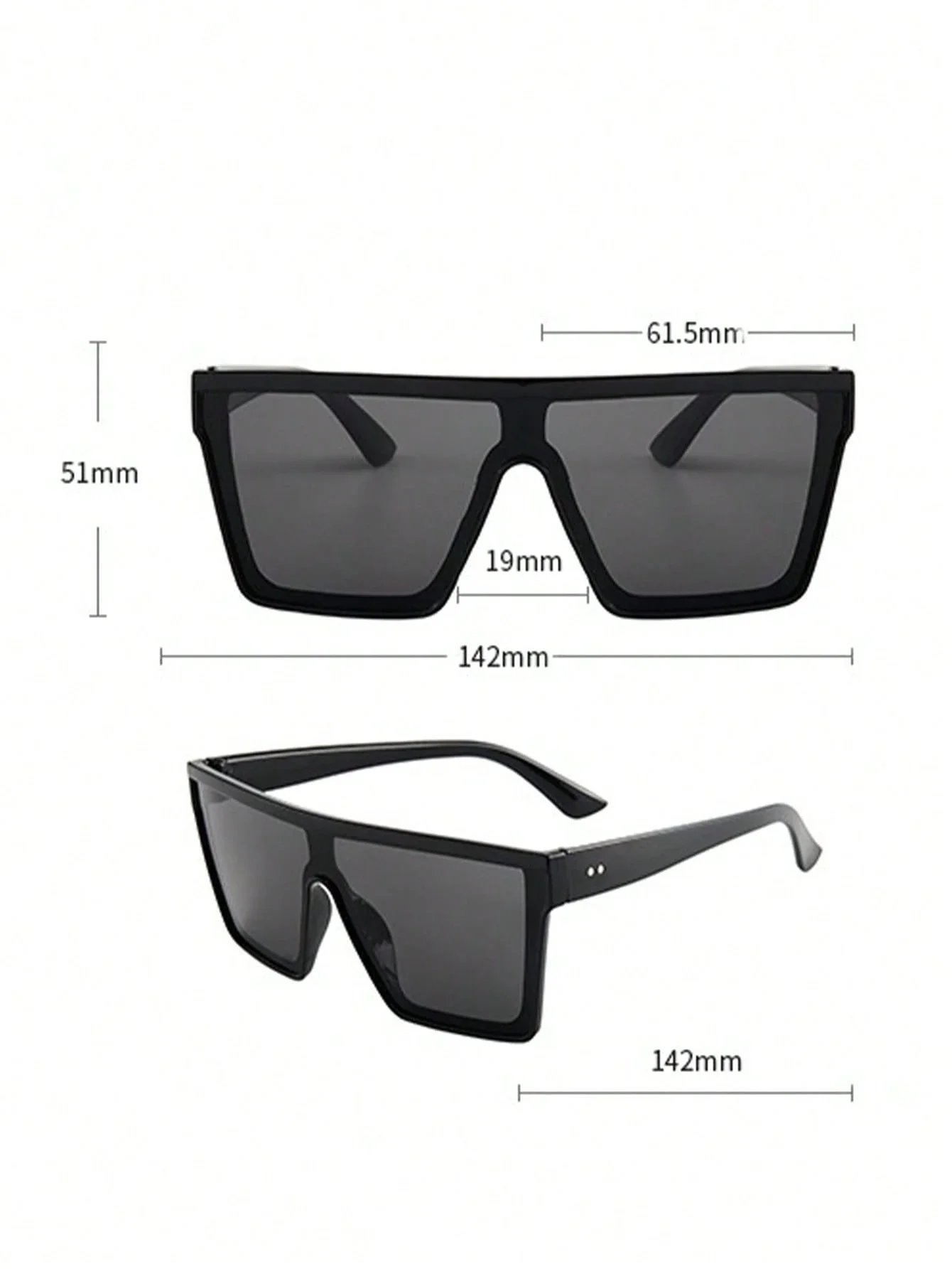 Unisex Metal Square…