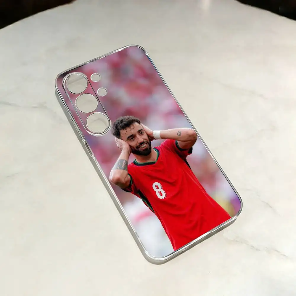 Bruno Fernandes Football-L  Phone Case For Samsung S25,24,23,22,21,20,30,Ultra,Plus,Fe,Lite Transparent Cover