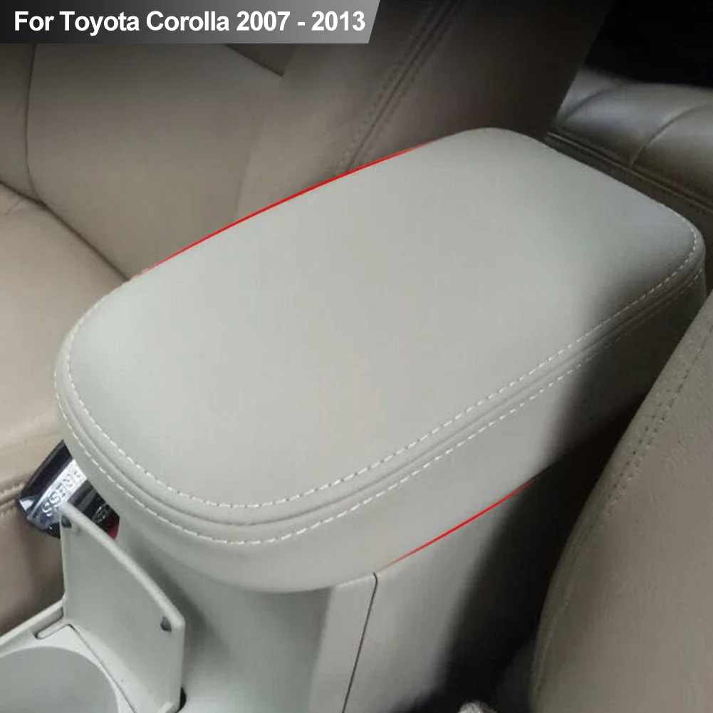 Car Center Console Lid Armrest Cover Interior Accessories Microfiber Leather Cover For Toyota Corolla 2007 08 09 2010 2011 2012