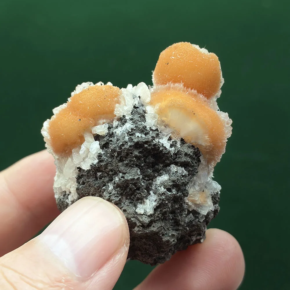 Orange Zeolite Mineral Teaching Specimen India