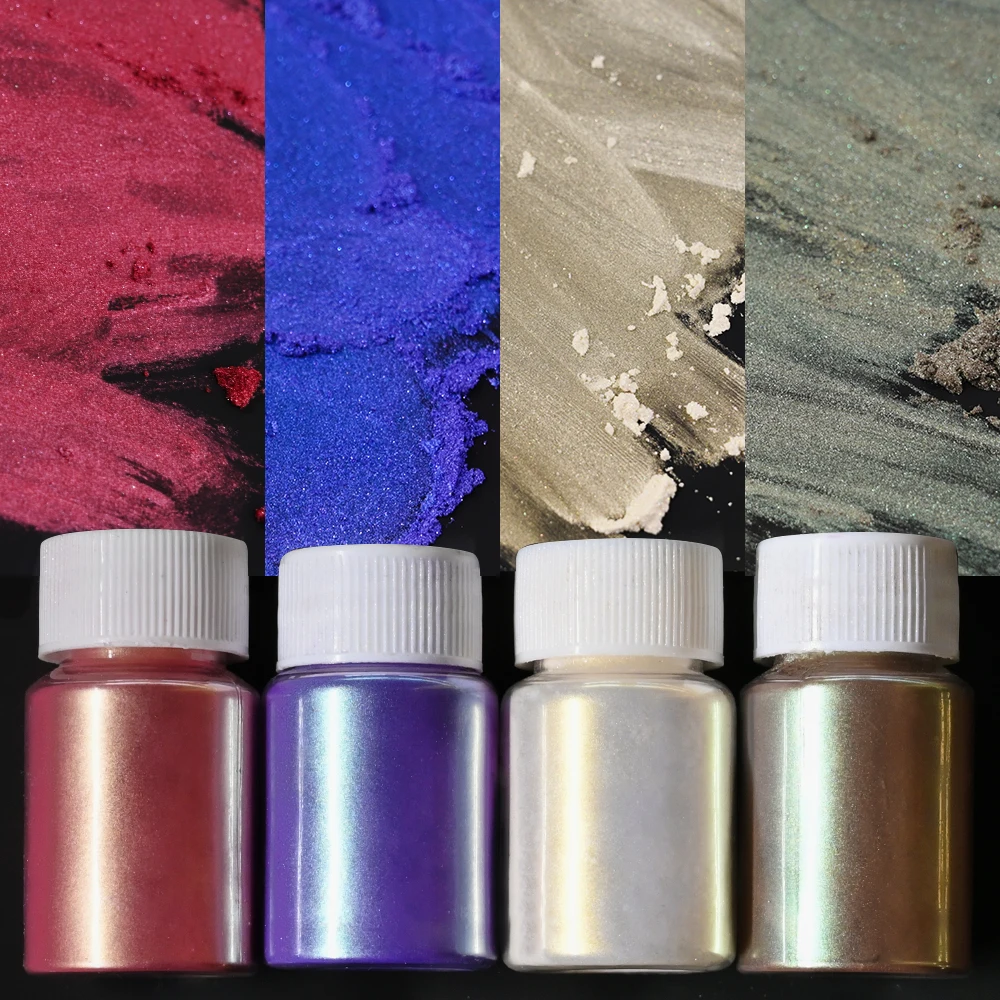 10g natürliche Glimmer Mineral handgemachte Seife bunte Perl glanz pulver Pigment Glimmer Nagel Glitter Perle Pulver Epoxidharz Pigment