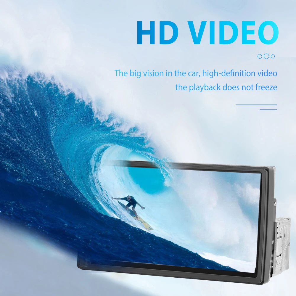 Podofo 7 Zoll Single-Din Autoradio MP5-Player mit kabelgebundenem Carplay, Android Auto, Mirror Link, LCD-Touchscreen, Multimedia-Video-Player, eingebautem Auto-DVR-System, Unterstützung für