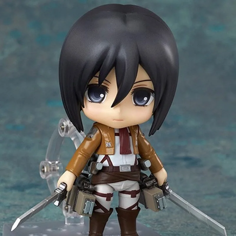 ねんどろいど「進撃の巨人」ミカサ・アッカーマン、可動式＆表情変化qバージョンアニメフィギュア、コレクションドール