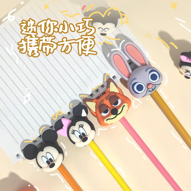 

Mickey Mouse Pencil Sharpener Judy Cartoon Cute Figure Creative PVC Silicone Gift Elementary School Students Prize Stationery