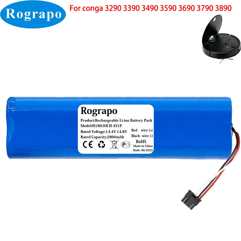 New 14.8V 3400mAh Robot Battery For Cecotec CONGA 3290 3390 3490 3590 3690 3790 3890 Robotic Vacuum Cleaner