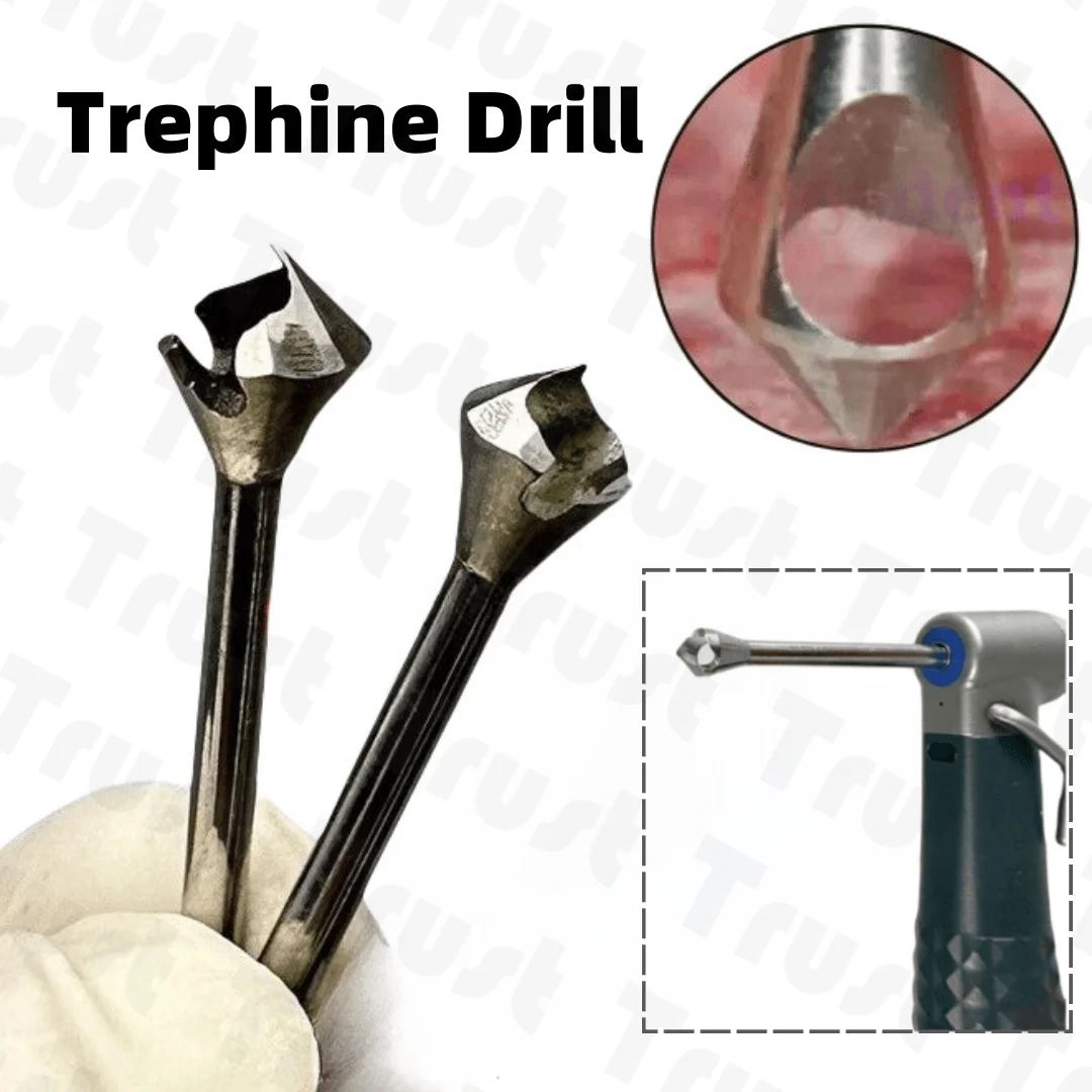 Dental Self Bone Powder Collect Drill Graft Drills Trephine Mill Bone Crusher