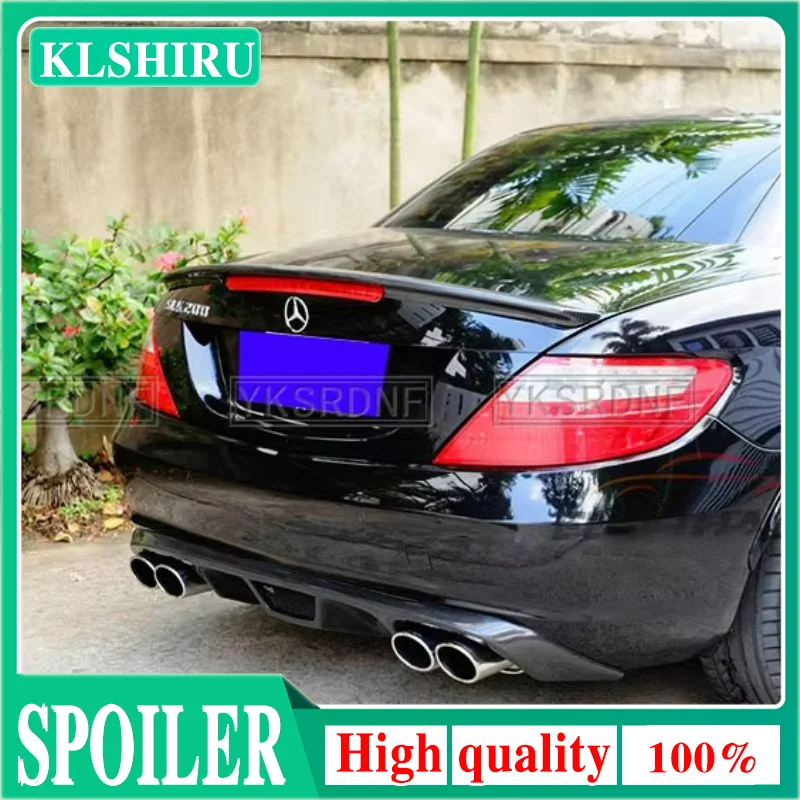 For Mercedes SLK Class R172 Trunk Spoiler SLK250 200 350 55 2012+ Real Carbon Fiber Rear Trunk Lip Wing Car Accessories