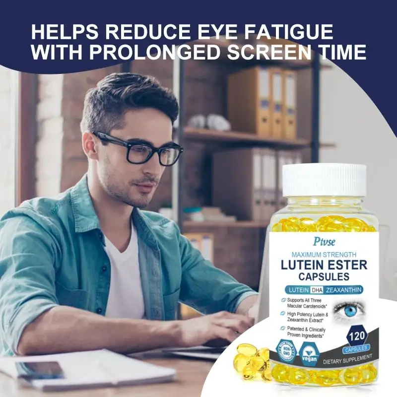 Lutein cápsulas para el cuidado de los ojos, cápsulas de xanthyll, suplementos de fatiga ocular para ojos saludables