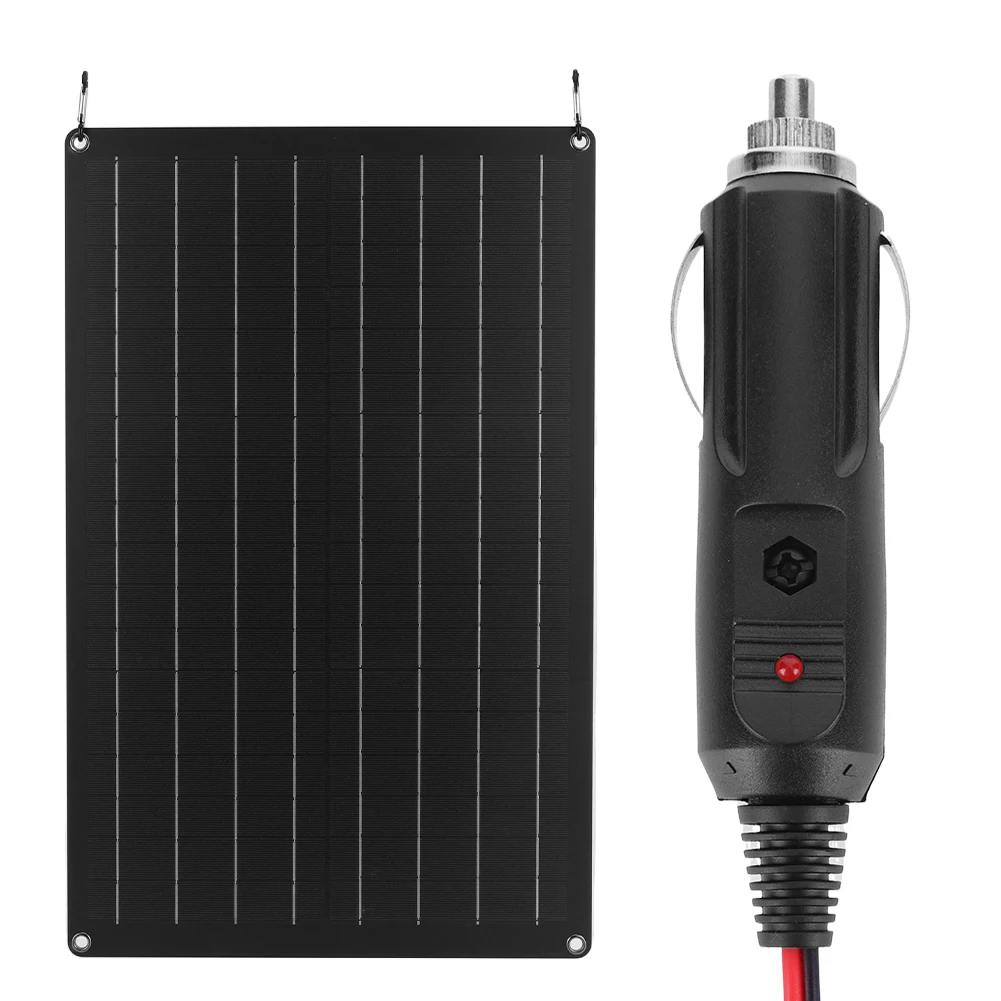 30W 12V 태양 전지 패널 배터리 충전기 유지 보수 자동차 트럭 트랙터 보트 등을위한 휴대용 태양 트리클 충전기 자동차 배터리 충전기