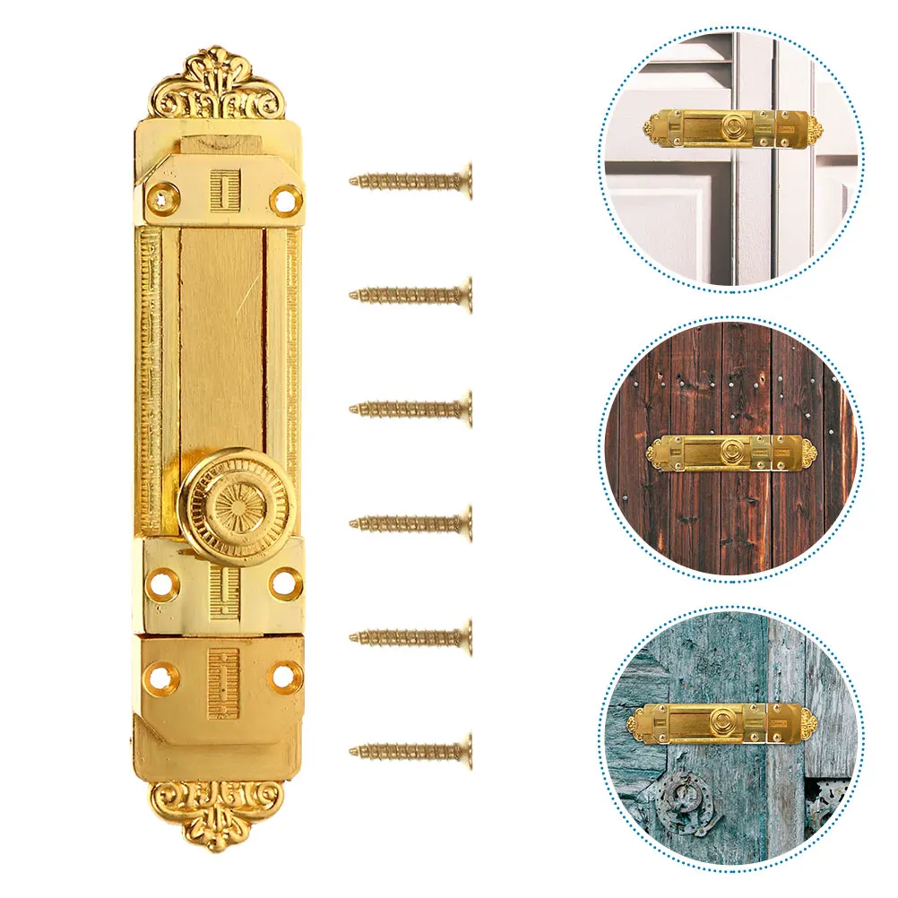 

2pcs Vintage Door Latch Heavy Duty Alloy Thickened Flush Bolt Sliding Security Lock For Bedroom French Double Door Gate Latch
