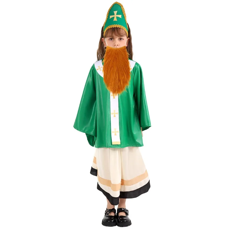 زي عيد القديس باتريك الأيرلندي للأطفال، زي البرسيم التنكري، أزياء الحفلات، أداء المسرح، مجموعة موضوع المهرجانات #6