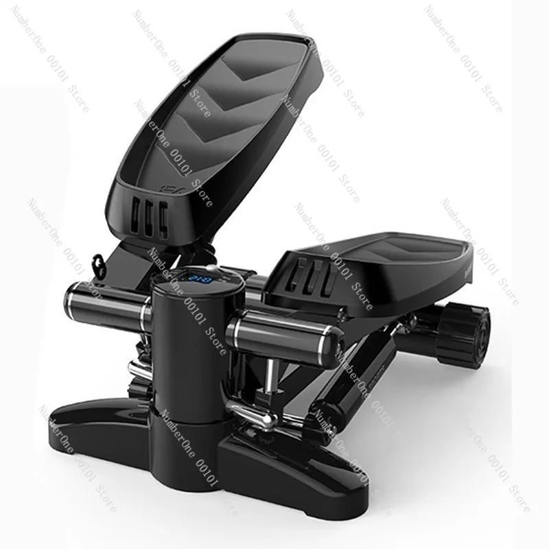 Home Fitness Mini Stepper with Resistance Bands Hydraulic Stair Climber Indoor Pedal Exercise Machine Compact Cardio Training