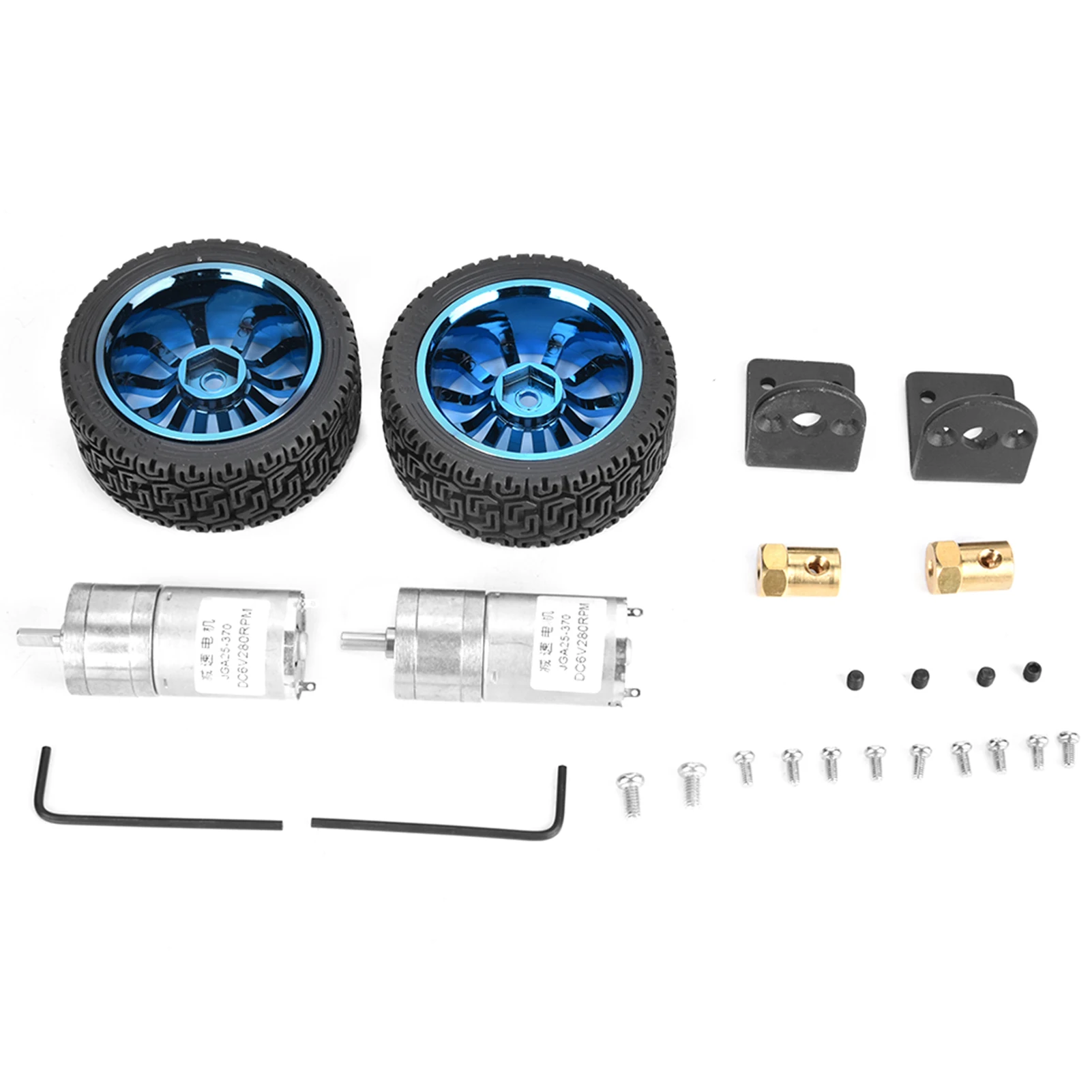 

/set 6V 280RPM 25GA370 Gear Motor 4mm Shaft With Mounting Bracket 65mm Wheel Kits Gear Motor Gear Motor with bracket