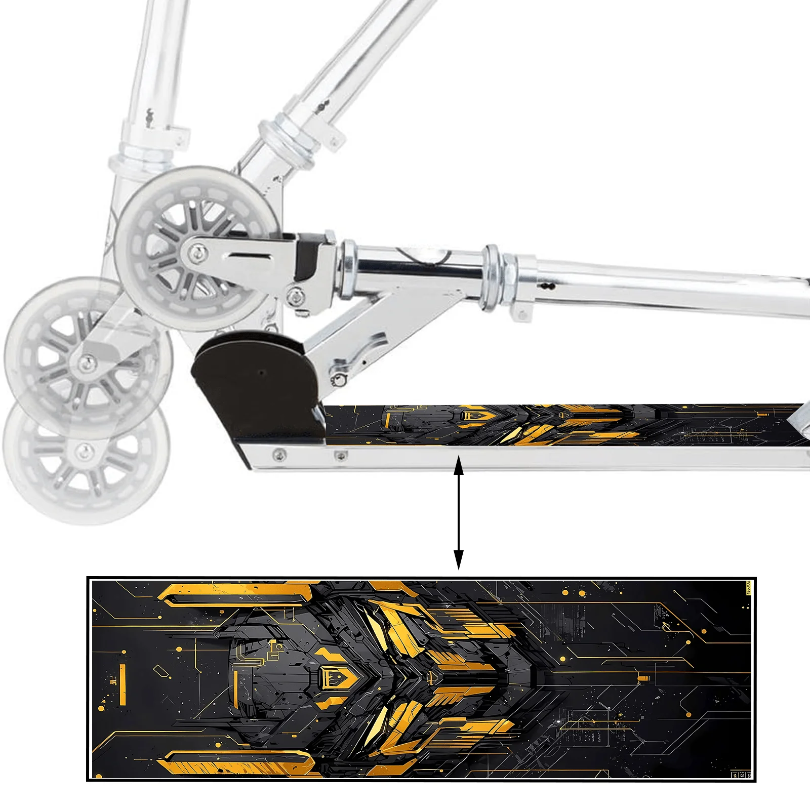 Trendy robot pattern scooter stickers, scooter stickers, skateboard stickers, scooter floor mat stickers, personalized cool DIY