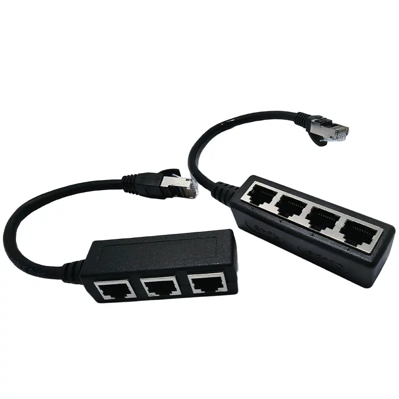 RJ45 1-in-3 Out Ethernet Splitter, Cat6 LAN Network Port Splitter Adapter
