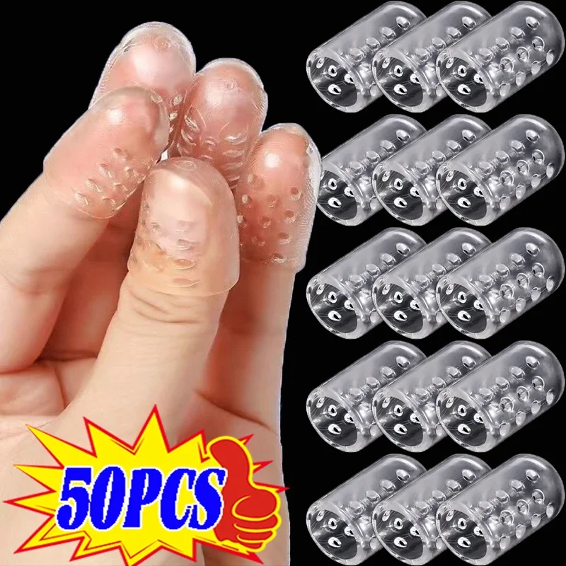 Transparent Toe Protector Breathable Anti-Friction Foot Care Tool Prevents Blisters Finger Caps Elasticity Silicone Toe Covers