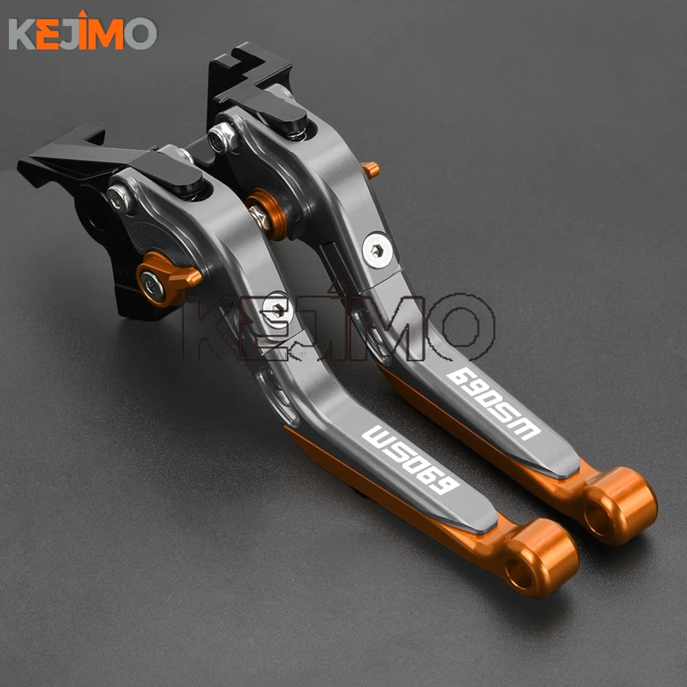

Motorcycle Accessories FOR KTM 690SM 690-SM Brake Lever Clutch Lever Set 2007-2008 Folding Handle Guard Levers 690 SM aluminum