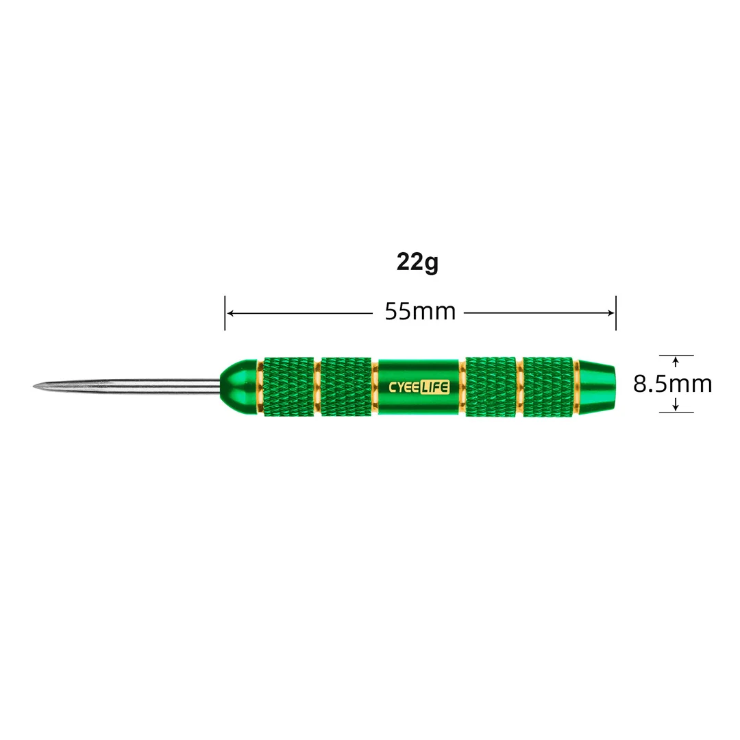 CyeeLife-Nickel Plated Silver Dart Barrel, Needle, Standard Dart Accessories, High Quality, Thread Diameter of 4.5mm, 22G, 3PCs